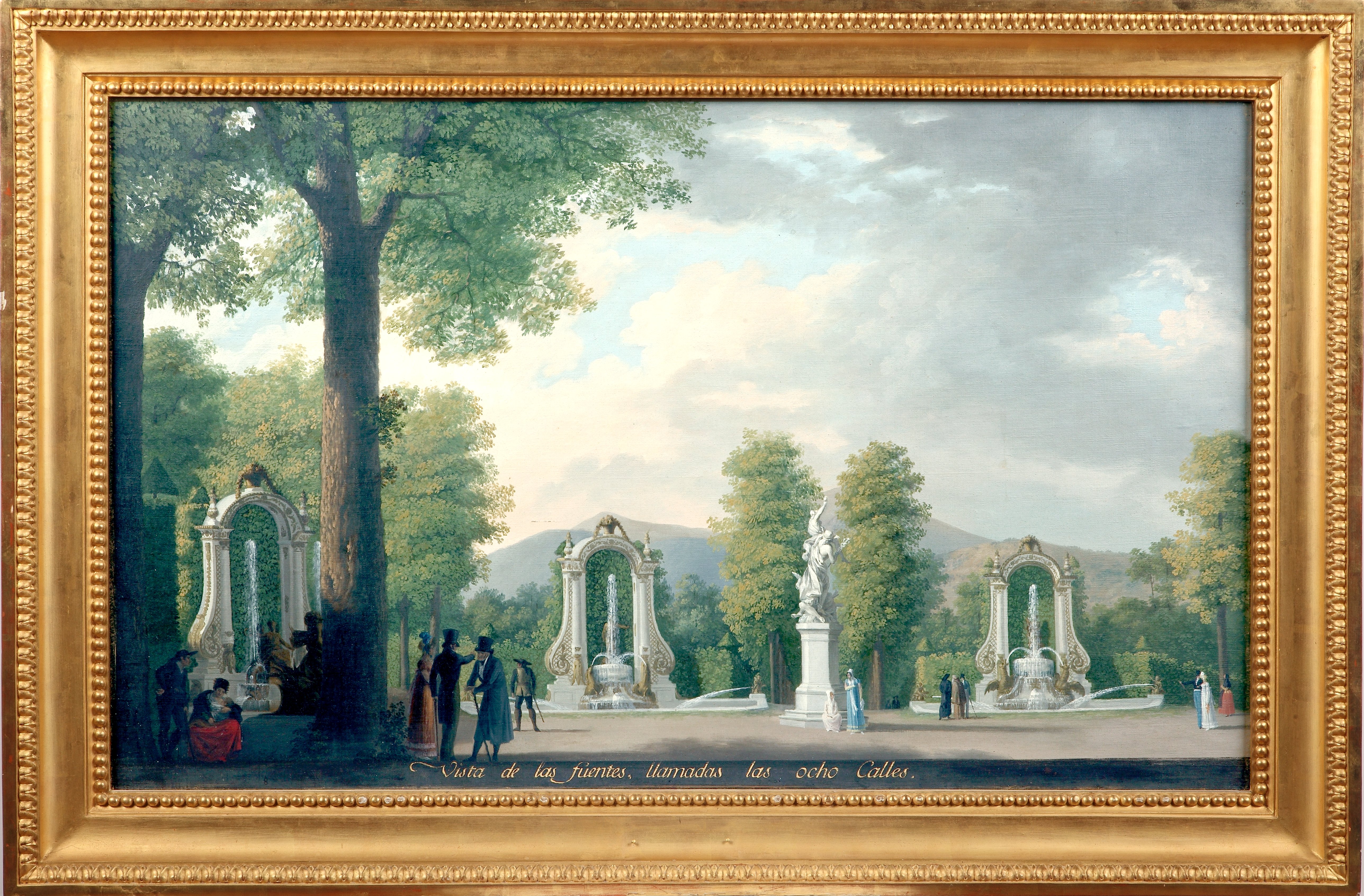 Fernando Brambilla, Vista de las fuentes de las Ocho Calles, h. 1821. Patrimonio Nacional.
