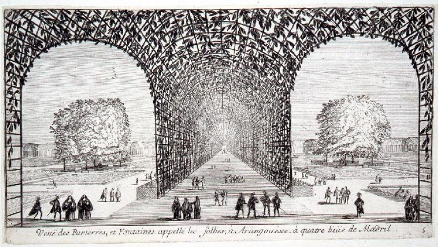 Fuente de Apolo y Calle de la Galería